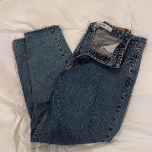 Zara High Rise Straight Leg Jeans